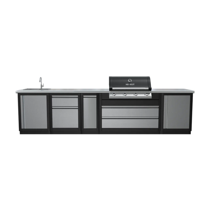Кухни Modulyen Hi-Kit: Гриль Кухня P-N, 3.1м Blum